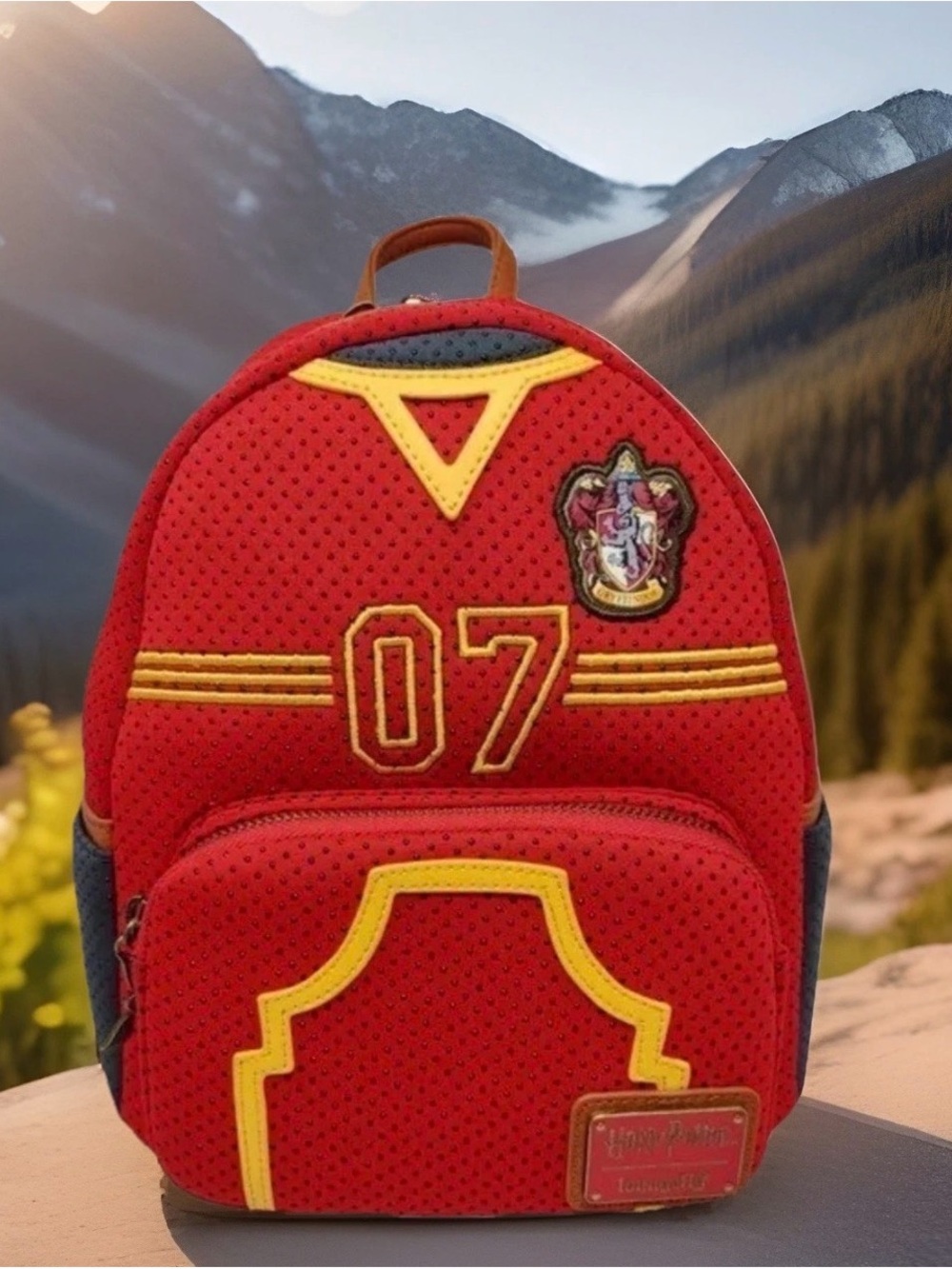 NEW Loungefly HARRY POTTER Gryffindor Quidditch Uniform Jersey Cosplay Backpack